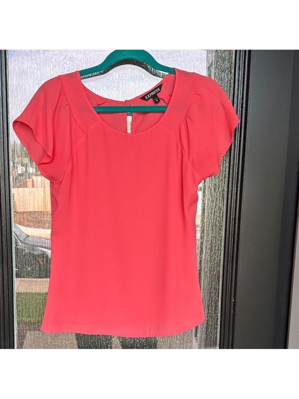 Express Women's Coral Blouse - Picture 2 of 6